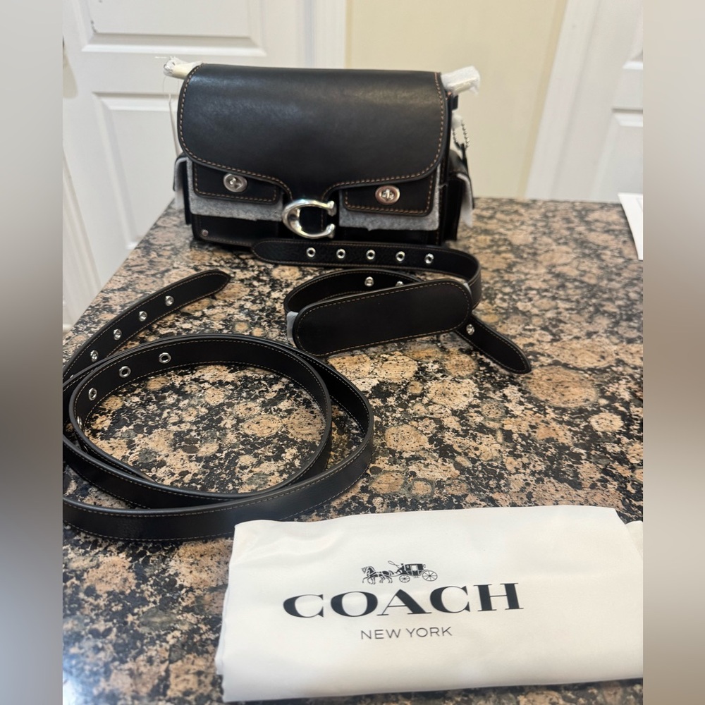 Coach soft tabby turnlock cargo Bag, Black
